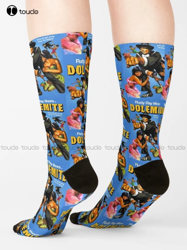 Dolemite Blaxploitation 1975 Socks Work Socks For Men Christmas Gift Unisex Adult Teen Youth Socks Custom 360° Digital Print