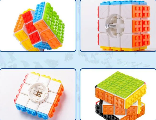 Diy Bouwstenen Kubus 3X3X3 Puzzel Cube Cubo Magico Professionele Magische Kubus 3X3 Blokken kubus Educatief Speelgoed Voor Kinderen Gift