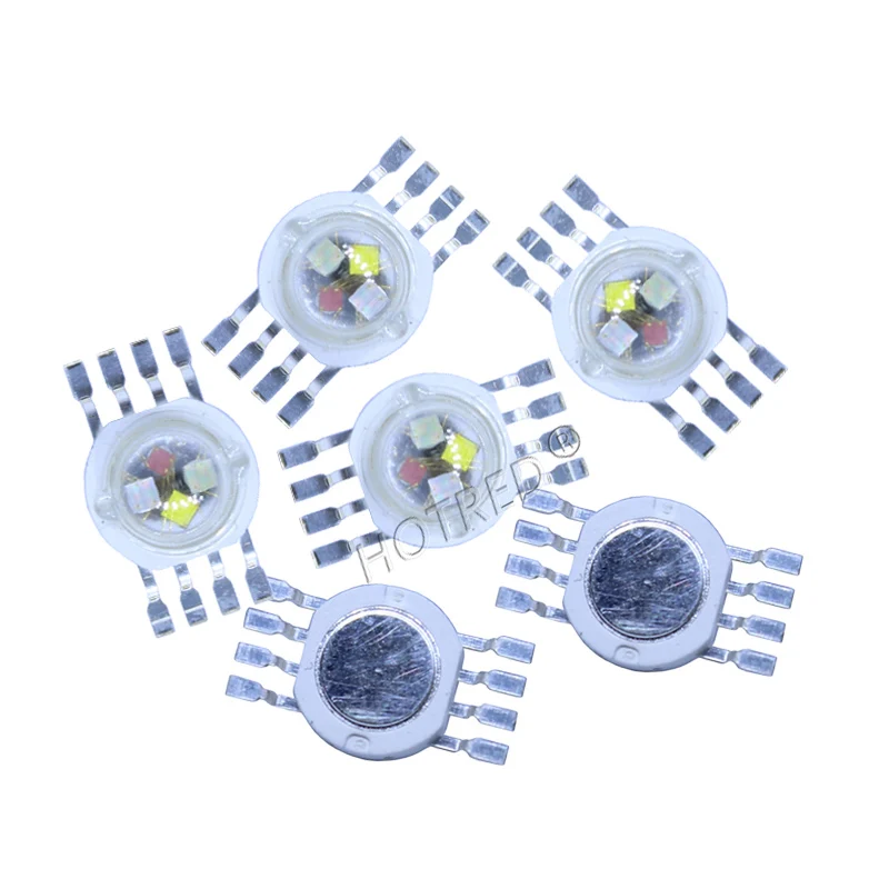 10-100PCS 45MIL RGBW LED Diode 8pins High Power LED Chip 4W-12W Colorful four core sources DIY for LED Stage lighting beads