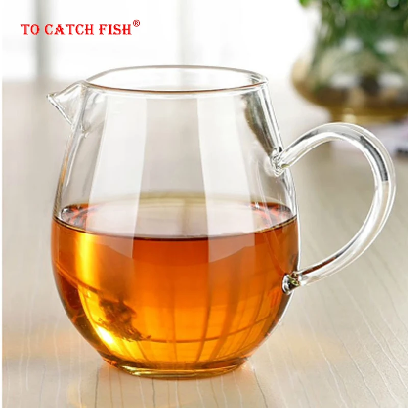 450ml Handmade Heat-Resisting Glass teapot,Cha hai Gongdao Teacup Fair mug,kung fu tea cups teaset gongdao bei tea cup