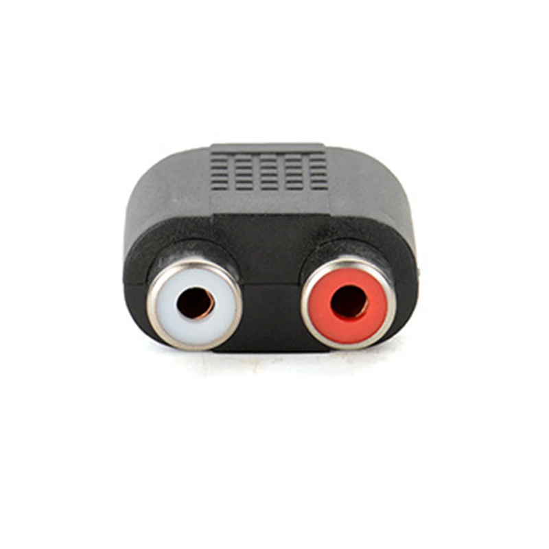 Voor Speaker Eindversterker Plated 3.5Mm Audio Stereo Jack Female Naar 2 Rca Female Audio Jack Connector Adapter