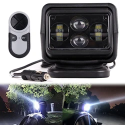 Wireless Remote Control 7 Inch Led Searchlight 60W Spotlight for Marine Off-Road Vehicles 4x4 ATV SUV UTV Truck 1 Set