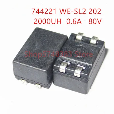 

10PCS/LOT 744221 WE202 2X2MH 2000UH 0.6A 80V WE-SL2 Common mode inductor