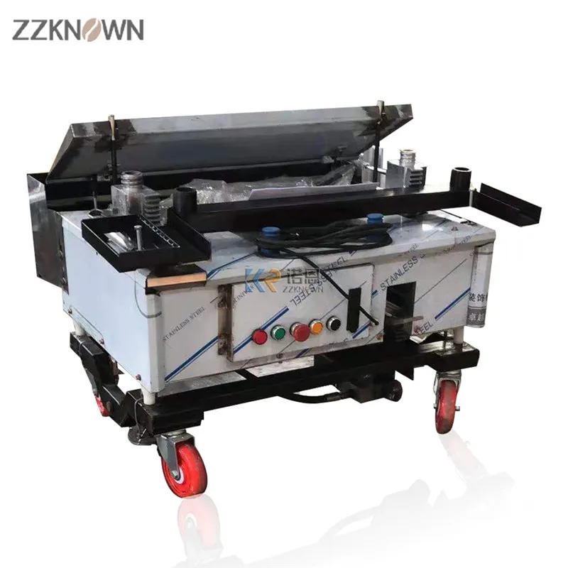 Machine automatique de plâtrage de mur de ciment, Machine électrique de pulvérisation de mortier de mur de chantier intérieur à vendre