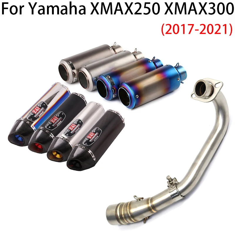 

For Yamaha XMAX250 XMAX300 2017-2021 Modified Motorcycle Exhaust Front Link Pipe With Muffler DB Killer Section Slip On