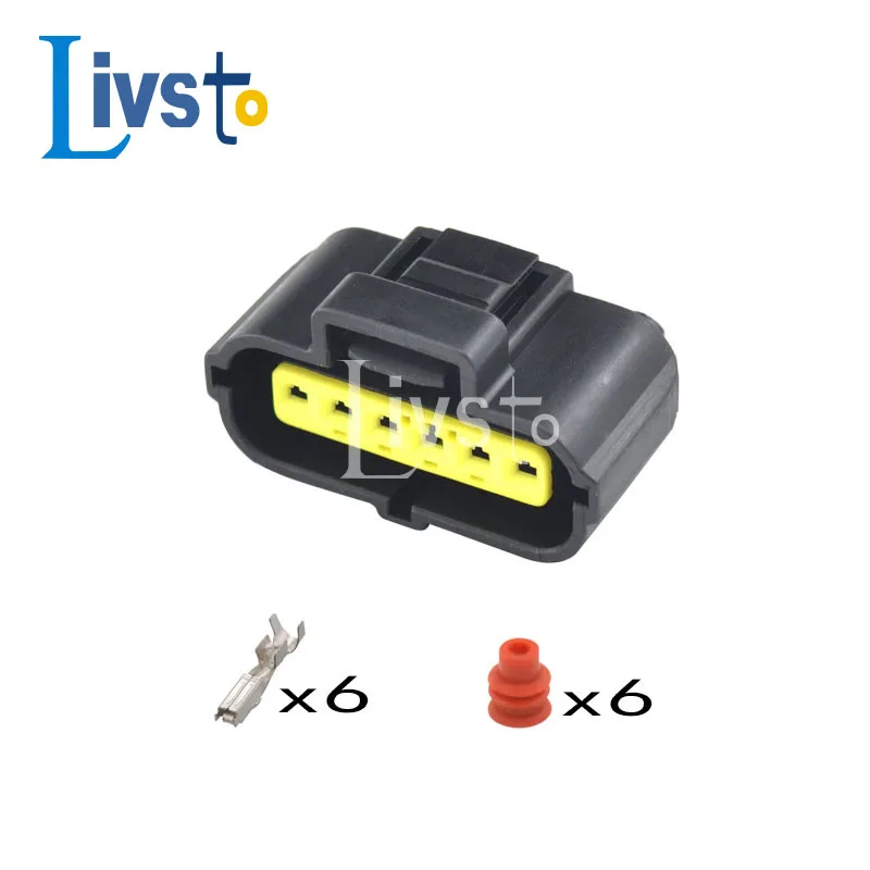 1 Set 6 Pin Car Accelerator Pedal Connector Plug Auto Pump Socket for Ford Focus KIA Hyundai Mitsubishi 184060-1