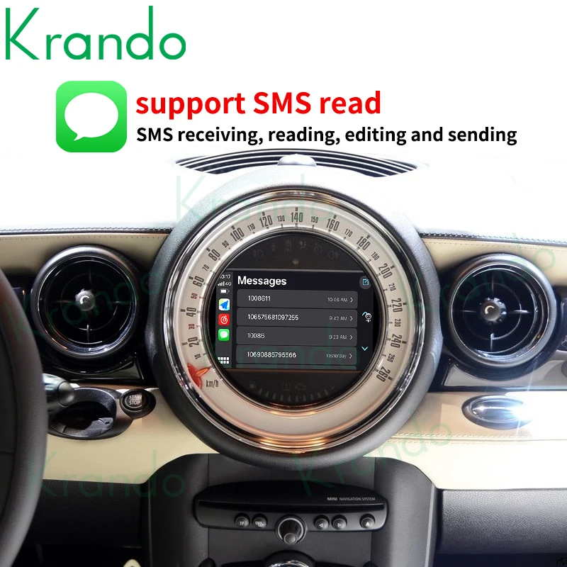 Krando Upgrade Android Auto Wireless Carplay Interface Box For BMW Mini Cooper F54 F55 F56 F60 R60 2007-2018 CIC NBT EVO Module