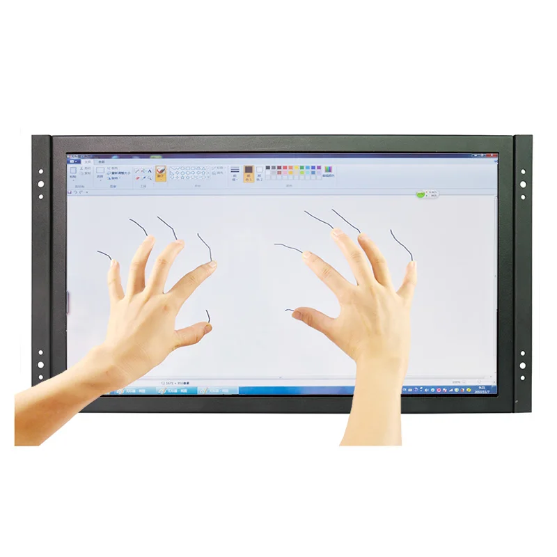 ZHIXIANDA 15.6 Inch HD 1920x1080 Open Frame Embedded Industrial Grade LCD Touch Screen Computer Monitor VGA LED Display 12V