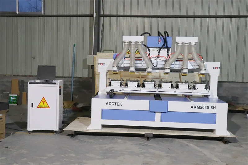 Máquina de grabado y corte de China, Kit de enrutador Cnc de 6000-24000rpm, 6 piezas de husillo para perforar raqueta de paleta