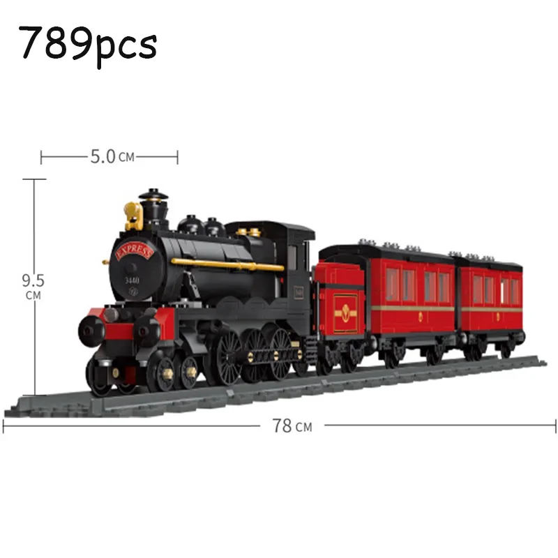 New Spot High-tech City Retro Steam Train Expert Technical Train Building Blocks Classic Model Toy Gifts Children\'s Toys childr