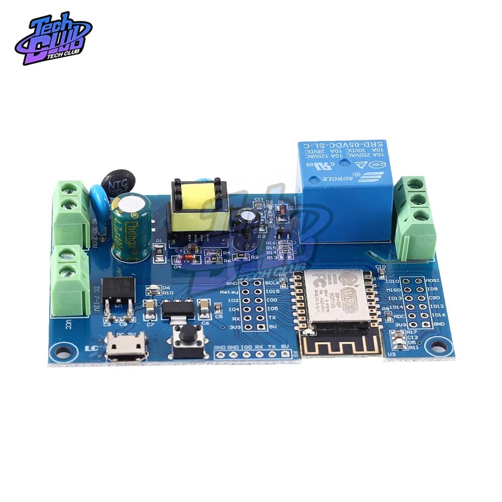 AC 220V DC 12V ESP8266 WIFI Single  Relay Module esp8266 ESP-12F AC/DC UART Development board Remote Control Smart Home