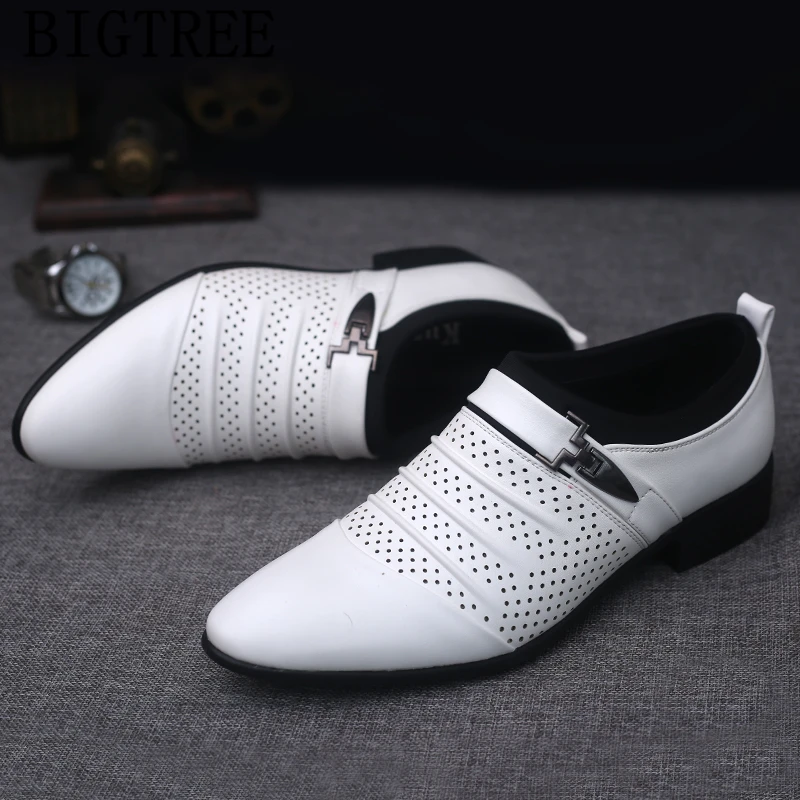 Formal Shoes Men Classic Wedding Dress Italian Loafers Men Dress Shoes Big Size 48 Evening Dress Office Shoes Men Leather Buty