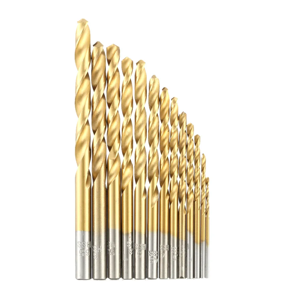 13 teile/satz Mini Twist Bohrer HSS Überzug Titan Sah Set Metric System Holzbearbeitung Metall Platic Bohren Werkzeuge Hohe Qualität