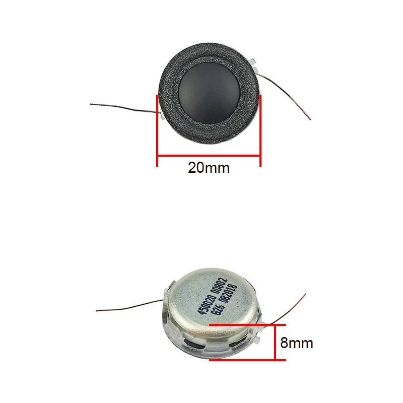 GHXAMP 20mm Ultra-thin Mini Crystal Notebook Speaker Unit Round LoudSpeaker Repairs 4ohm 2W For jbl Harman Kardon 2PCS