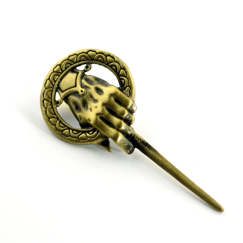 Hand Of The King Brooch Song Of Ice And Fire Finger Fist Sign Power Pin Vintage Punk Fashion Movie Jewelry Men Women Gift