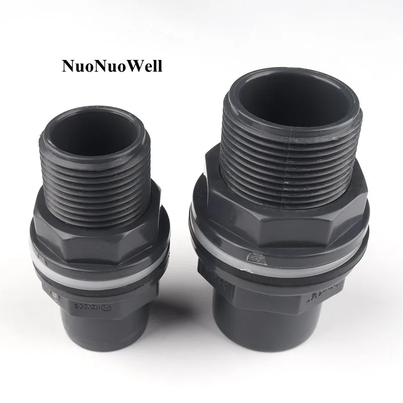 1pc Hi-Quality 20~63mm PVC Aquarium Fish Tank Pipe Connectors Water Tank Intake Overflow Joints Aquatic Pet Pool UPVC DIY Tools