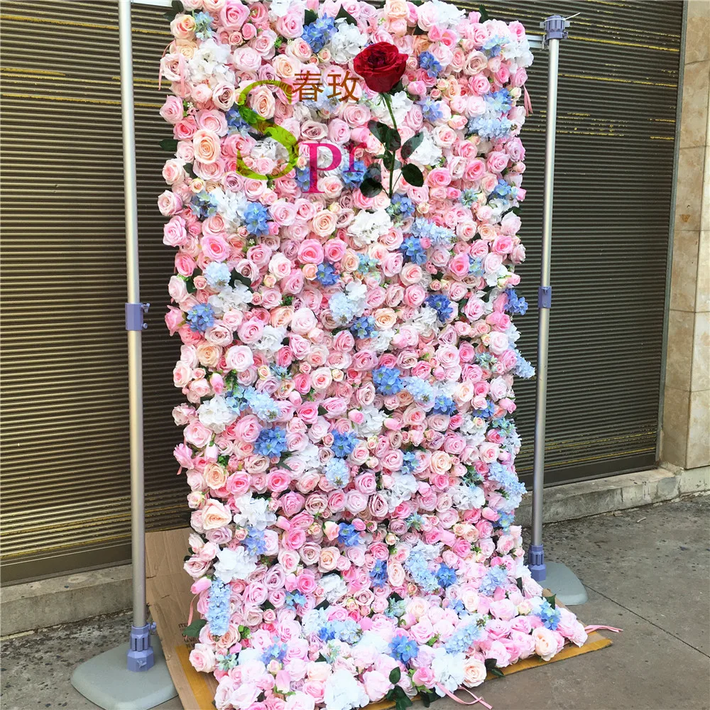 

SPR Factory wholesale peony silk flower wall for wedding rose wall for rose wall