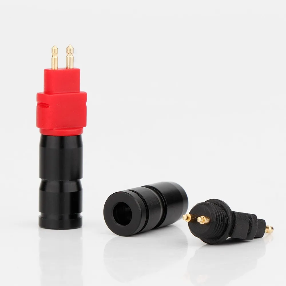 Preffair 2 Pair 골드 도금 이어폰 핀 o 잭 케이블 와이어 커넥터 금속 플러그 HD650 HD600 HD580 HD25 HiFi 헤드셋