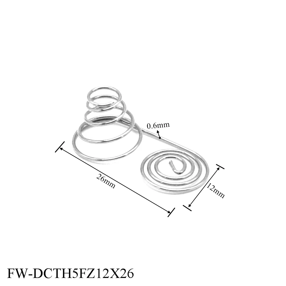 

Battery Contact Spring/AAA Battery Spring Contact 12x26mm Positive and Negative Spring Coil Wire Nickel Plating