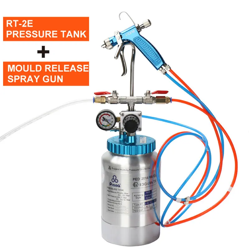 Mould Release Spray Gun System Sprayer With RT-2E 2 Liter Tank Pneumatic Tool Hand Manual Sprayer With Hose