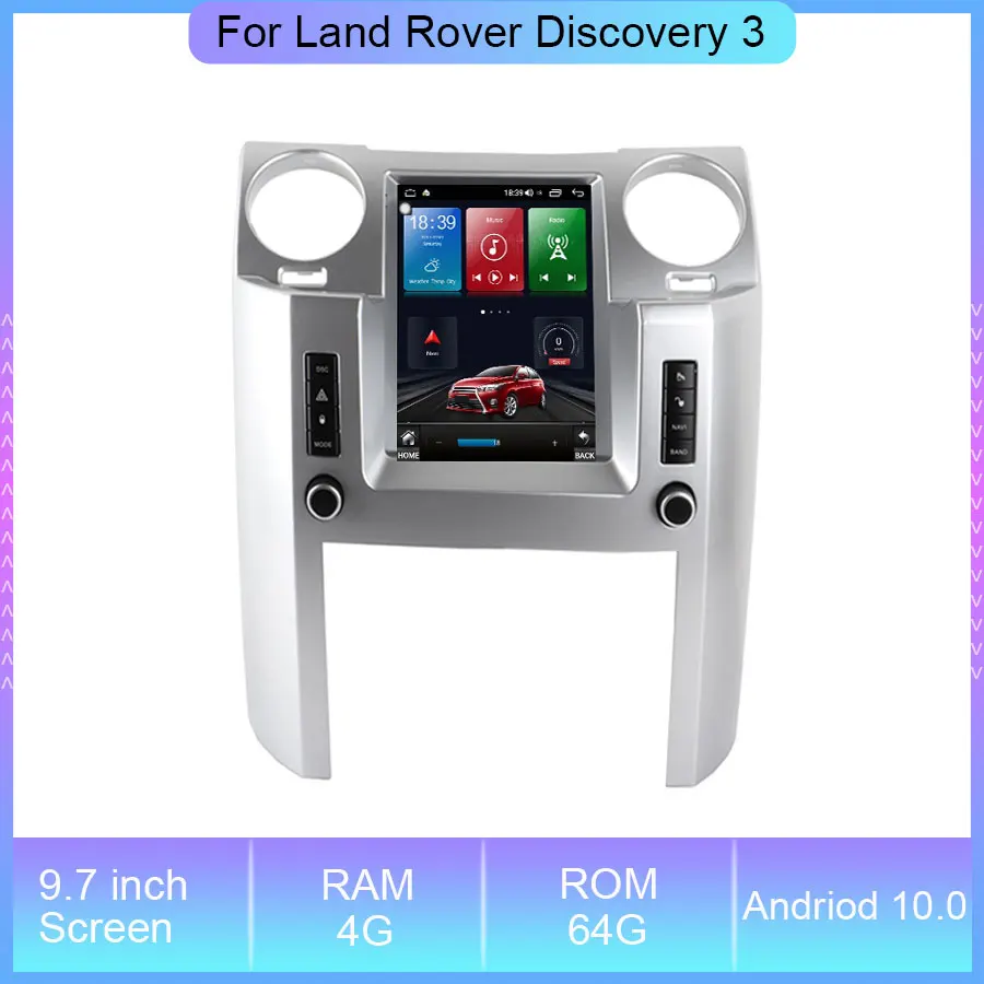 9.7'' Android 10.0 Car Navigation Radio Player For Land Rover Discovery 3 2004-2009 Video Player Stereo Multimedia Auto Radio