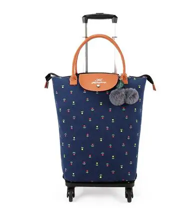 Imagem -04 - Trolley de Viagem para Mulheres Bolsas de Rodas Carry on Bagagem Bags on Wheels Rolling Bagagem Bolsa Novo