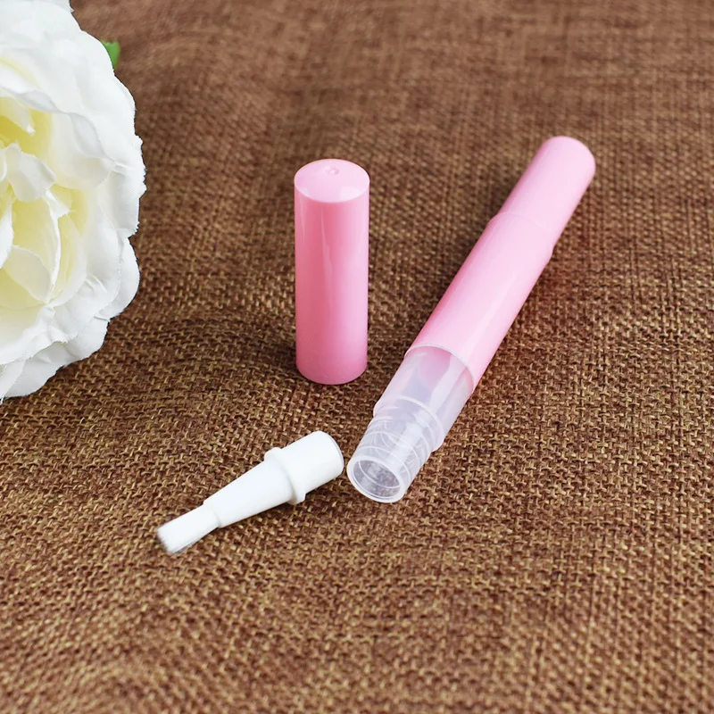 5/10/30PCS 3ml Pink Empty Nail Oil Twist Pen Cosmetic Container Lip Gloss Tubes Brush Applicators Eyelash Growth Liquid Tube