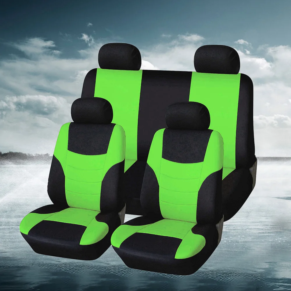 8Pcs Universal Classic Car Seat Cover Seat Protector Car Styling Seat Covers Set (Fluorescent Green)