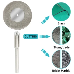 Rodas De Disco De Corte De Diamante Ferramenta Rotativa, Lâmina de Serra Circular para Mini Broca Dremel, Madeira De Corte De Mandril, Pedra, Plástico, Vidro, Azulejo 6 principais vendas desengrosso de madeiras - №5