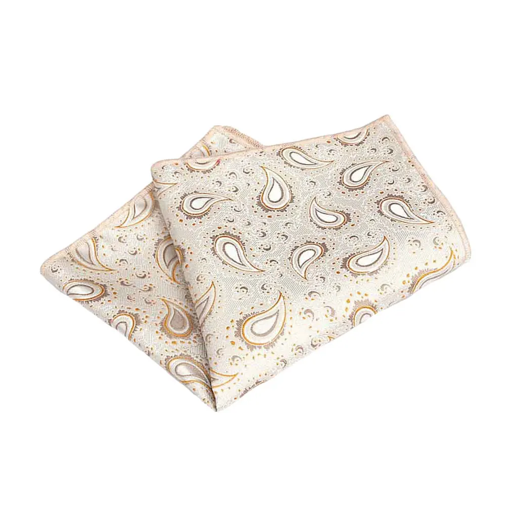 ผู้ชายคลาสสิก Paisley ผ้าเช็ดหน้า Hanky Wedding PARTY สูงเกรดพ็อกเก็ตสแควร์ BWTQN0317