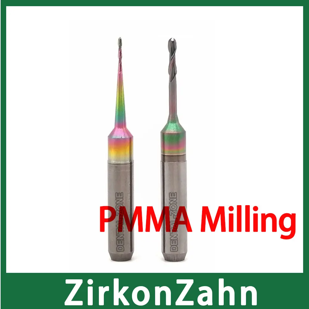 ZirkonZahn M1 PMMA Milling Bur No Sticky Long Time Service Available Size 1.0mm, 2.0mm