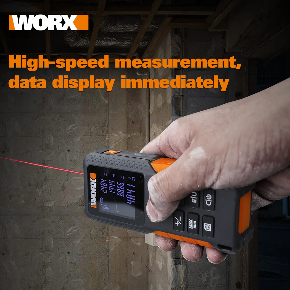 WORX 40M Laser Distance Meter Rangefinder WX087 Electronic Roulette Laser Digital Tape Rangefinder Ruler Trena Measure device