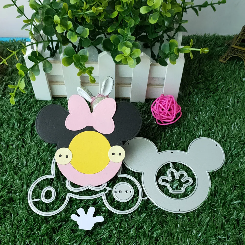 Beautiful Mouse RAT head Cutting Dies Stencils for DIY Scrapbooking  photo album Decorative Embossing DIY Paper Cards