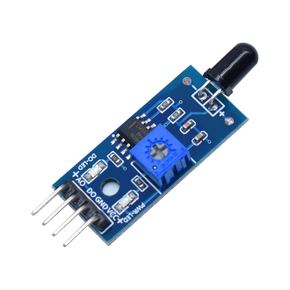 LM393 3 / 4 Pin IR Flame Detection Sensor Module Fire Detector Infrared Receiver Module for arduino Diy Kit
