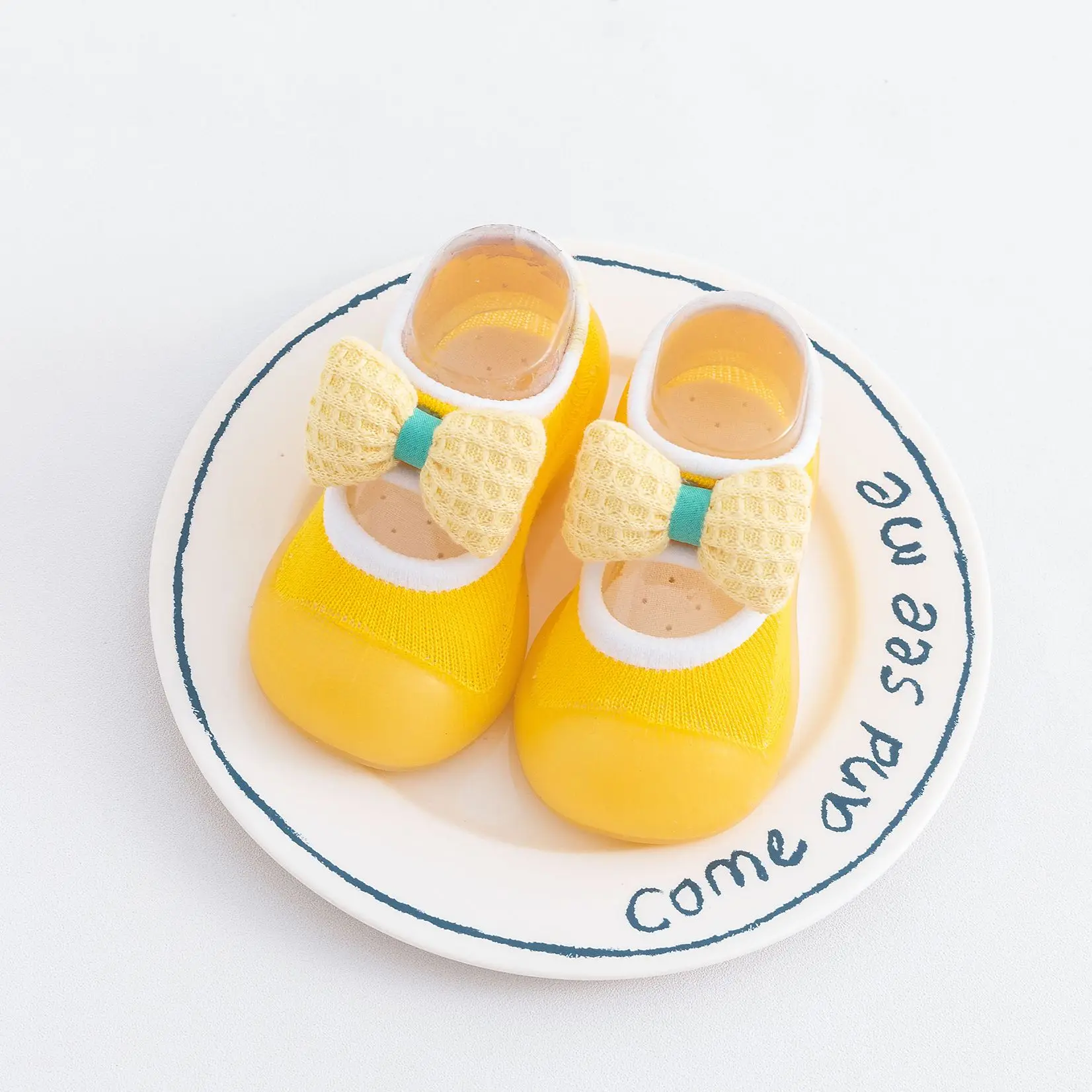 2021 Summer Spring Baby Girls Shoes With Bow-Knot Infant Toddler Sneaker Rubber Soft Sole Baby Shoes Slippers