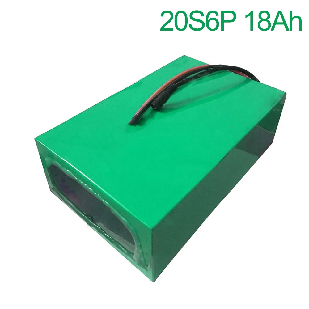 

72V 18Ah 20S6P 18650 Li-ion Battery electric two Three wheeled motorcycle bicycle ebike 240*190*70mm