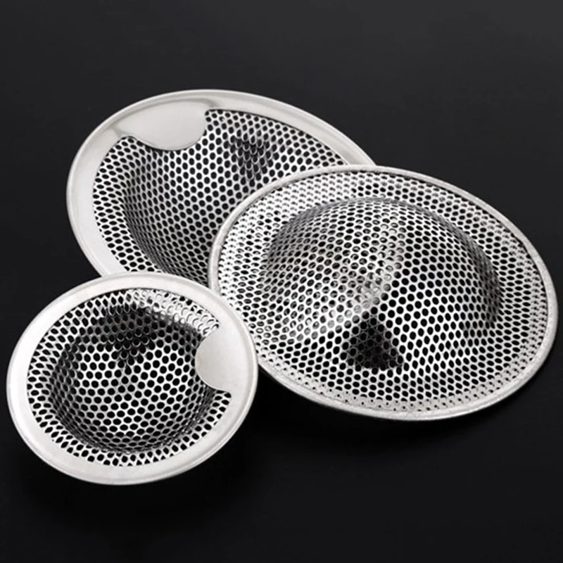 Stainless Steel Strainer Multiple Use Kitchen Sink Sink Filter Bathroom Sink Hair Filter Mop Pool Filter Sewer Floor Drain 1pc