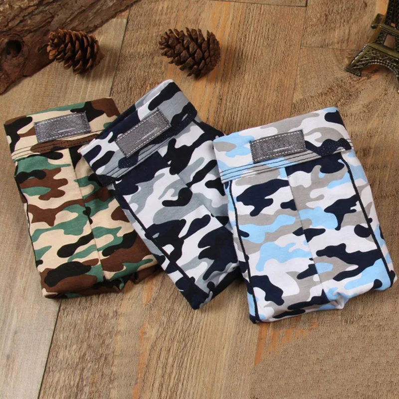 oversize Men cotton Spandex Boxer Camouflage plus size 8XL 9XL soft Breathable Boxer Underwear elasticity loose Boxer 150KG blue