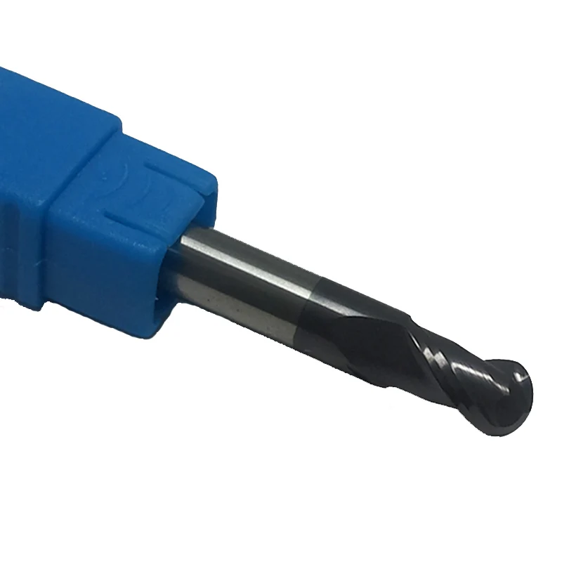 Radio = 1,5mm 2 flautas HRC55 R1.5 * 6 * D3 * 50 Molino de extremo de punta de bola de carburo sólido de tungsteno CNC, herramientas de fresadora