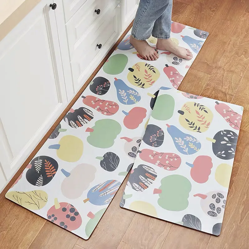 Creative Kitchen Mat Rug For Household Waterproof And Oil-proof Carpet Web Celebrity Non-slip Can Be Used To Scrub Floor Mats