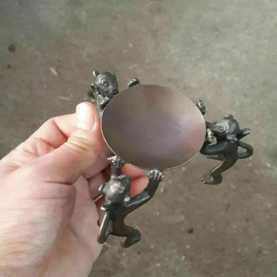 

Rare China Copper Handwork Copper monkey Collectible Antique Candlestick Statue