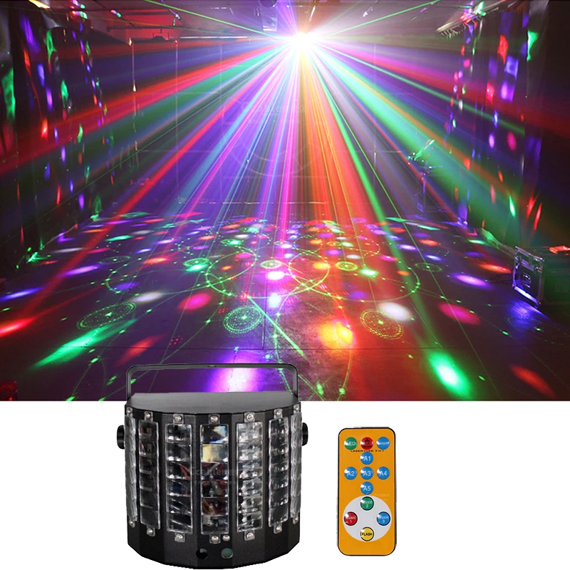 Remote Control Dj RGB LED Butteryfly With Laser Flower Soward Effect Light Professional For Home Entertain Disco Party