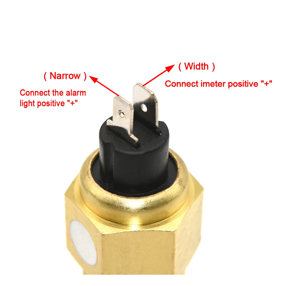 Universal 17mm 3/8NPT Water Temperature Sensor Alarm Thread Diesel Engine Water Temperature Gauge Sender For Car Boat 6~24V