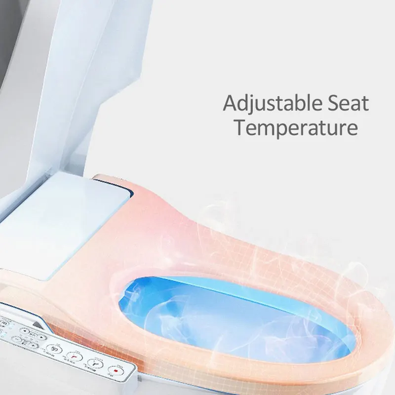 Imagem -06 - Ecofresh v Forma Inteligente Assento do Toalete Bidé Elétrico Inteligente Aquecida Tampa de Assento do Toalete Iluminação Led Massagem Cuidados para a Criança Mulher