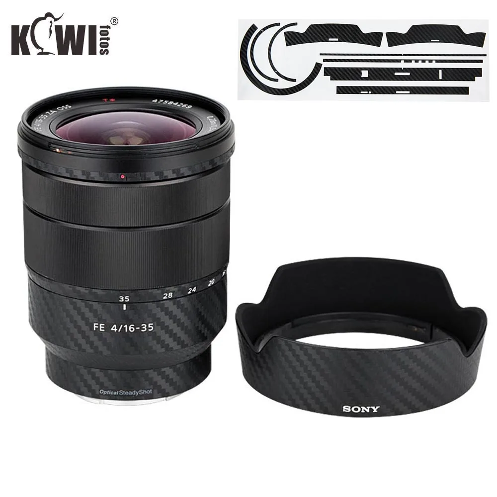 

Carbon Fiber Film For Sony Vario-Tessar T FE 16-35mm f4 ZA OSS SEL1635Z Lens & ALC-SH134 Lens Hood Anti-Slide Skin 3M Sticker