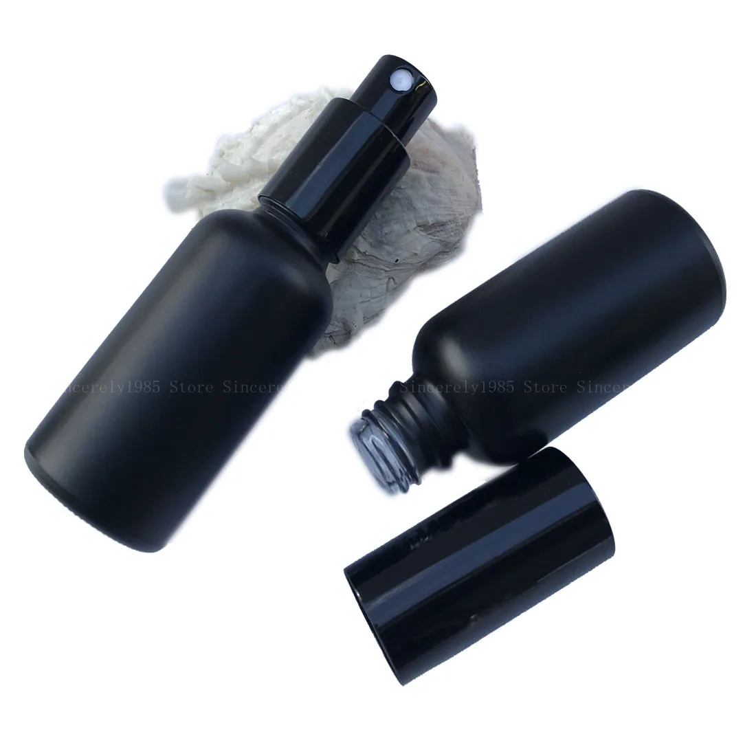 10 stücke 5ml -100 ml Matte Schwarz Spray Flaschen 5 Farbe Sprayer Parfüm Kosmetik Container Dunkle Farbe