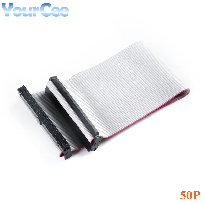 Gray Flat Ribbon Cable 1.27MM 2.0MM 2.54MM Pitch 20cm Data Line Wire FC-6/8/10/12/14/16/20/24/26/30/34/40/50P Pin Connector