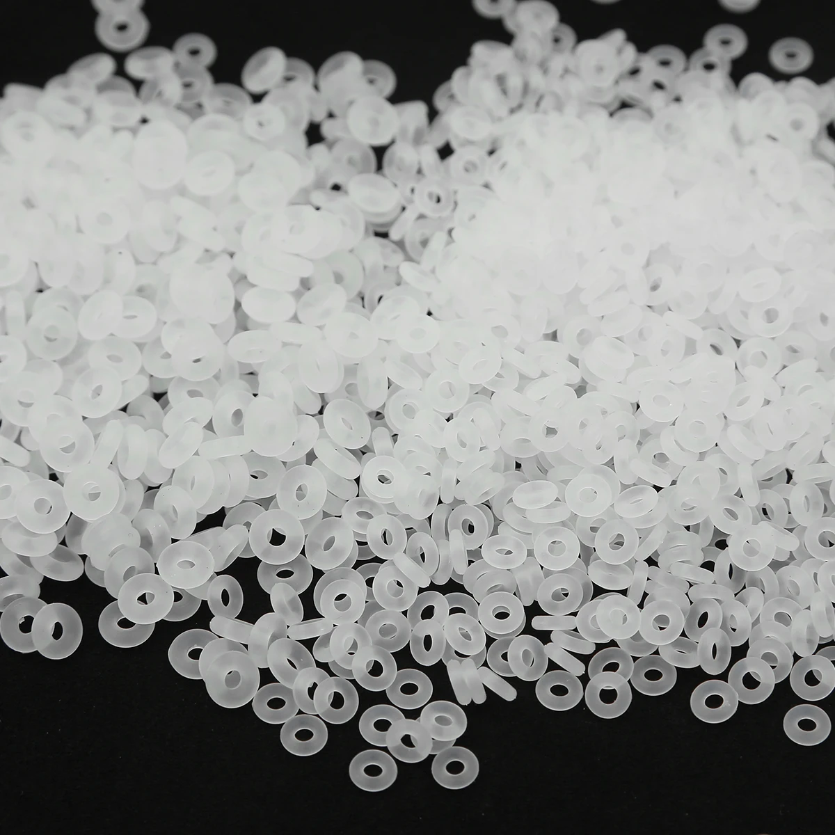 25/50 pz 5/6mm clip di gomma bianca tappo di sicurezza in silicone distanziatore tallone anello antiscivolo per braccialetti con ciondoli collane fatte a mano