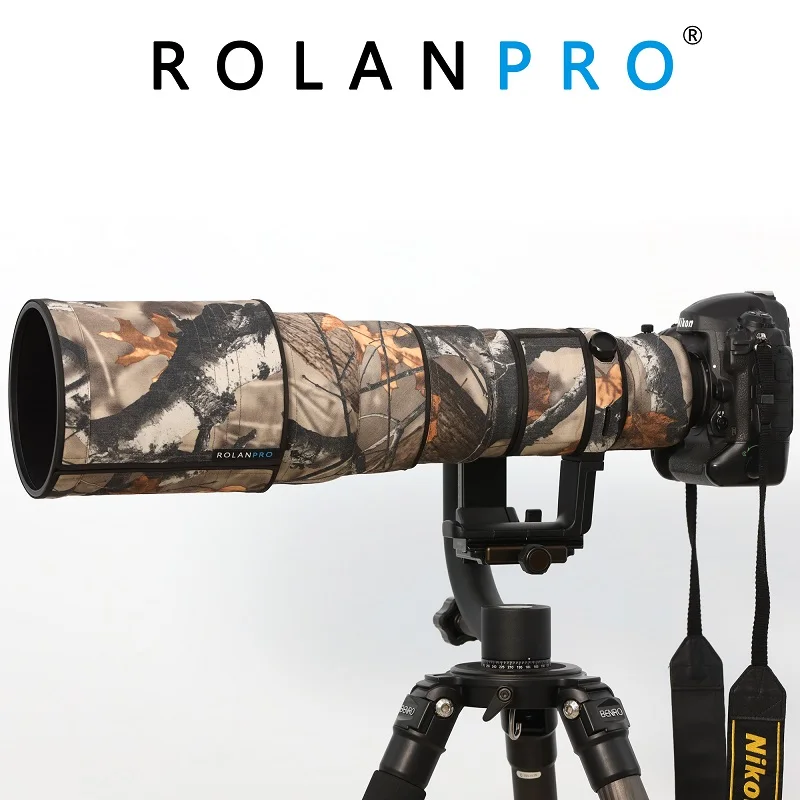 ROLANPRO Lens Cover for Nikon AF-S 500mm f/4G ED VR (I and II) Nylon Camouflage Lens Clothing Rain Cover Lens Sleeve Guns Case