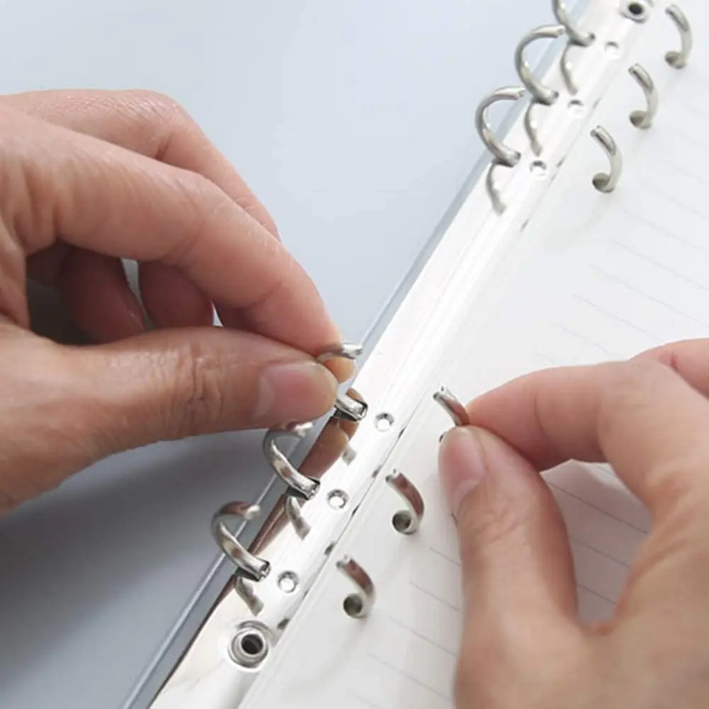 A5/A6 Transparante 6 Ringband Cover Met String Sluiting Losbladige Map Notebook Ronde Ring Clear Hard bindmiddel Cover